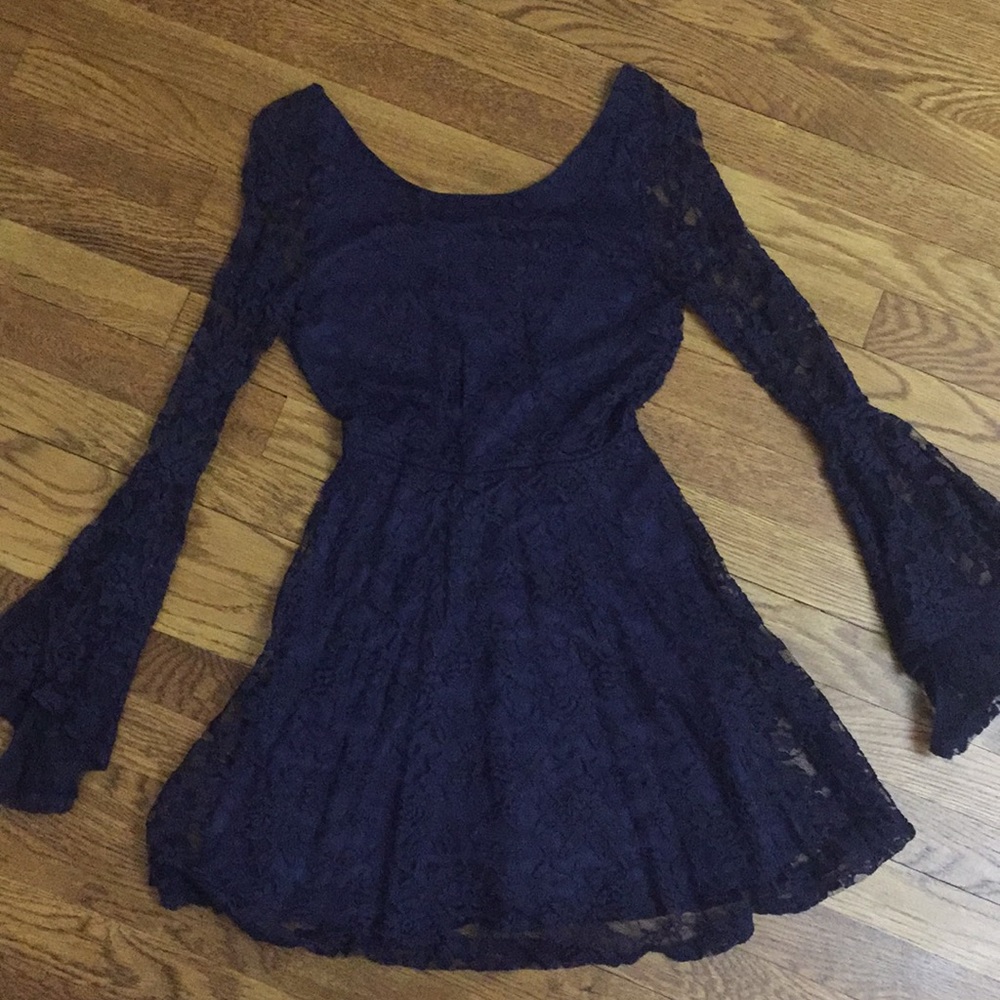 Backless dress with flare